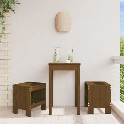 vidaXL Tabourets de jardin 2 pcs marron miel 40x36x45 cm pin massif 825341