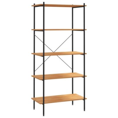 VidaXL étagère à 5 niveaux Noir et chêne 80x40x163 cm 336348