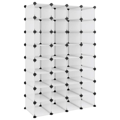 vidaXL étagère à chaussures Transparent 93x36,5x140 cm PP 340559