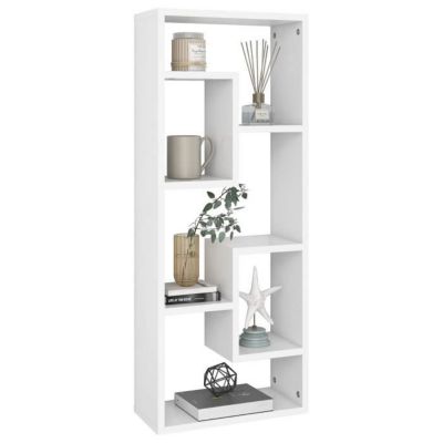 vidaXL étagère murale Blanc 36x16x90 cm Aggloméré