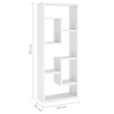 vidaXL étagère murale Blanc 36x16x90 cm Aggloméré