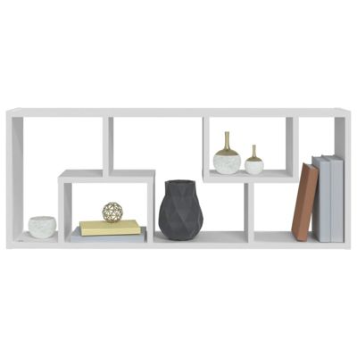 vidaXL étagère murale Blanc 36x16x90 cm Aggloméré