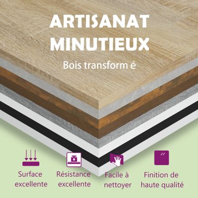 vidaXL étagères murales 2 pcs Noir 100x15x20 cm Aggloméré