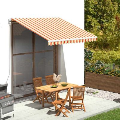 vidaXL Tissu de remplacement pour auvent Jaune et orange 3x2,5 m