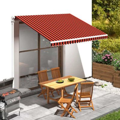 vidaXL Toile d'Auvent Voile d'Ombrage Protection Soleil Jardin Patio Terrasse Extérieur Résistant aux UV Durable Orange et 145723