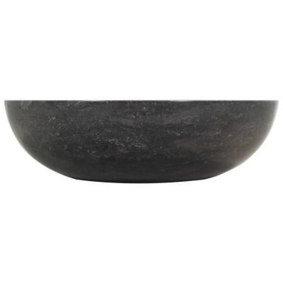 vidaXL évier Marbre Noir Pierre Naturelle Lave-Mains Lavabo Salle de Bain 142774
