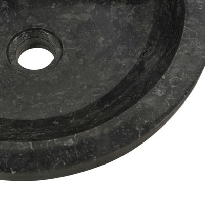 vidaXL évier Marbre Noir Pierre Naturelle Lave-Mains Lavabo Salle de Bain 142774