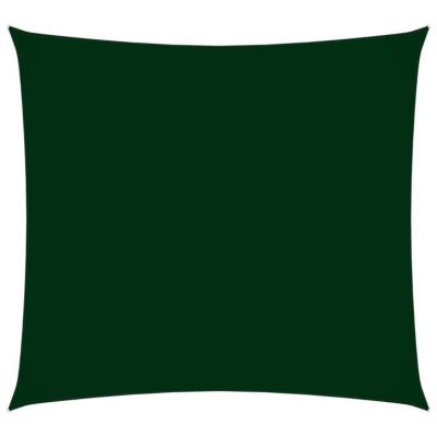 vidaXL Voile de parasol Tissu Oxford carré 2x2 m Vert foncé