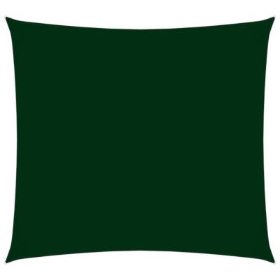 vidaXL Voile de parasol Tissu Oxford carré 3x3 m Vert foncé
