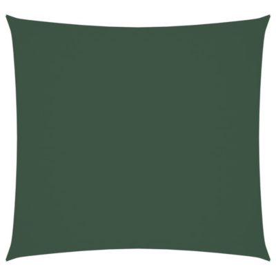 vidaXL Voile de parasol Tissu Oxford carré 7x7 m Vert foncé