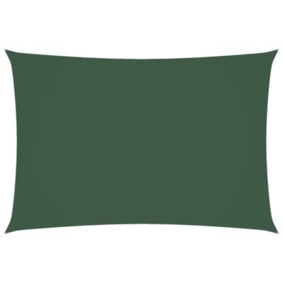 vidaXL Voile de parasol Tissu Oxford rectangulaire 3x5 m Vert foncé