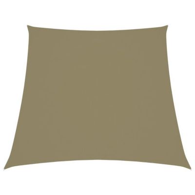 vidaXL Voile de parasol Tissu Oxford trapèze 2/4x3 m Beige 135186
