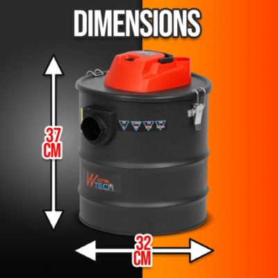 Vide cendres 1200W 20L avec soufflerie - Warm Tech