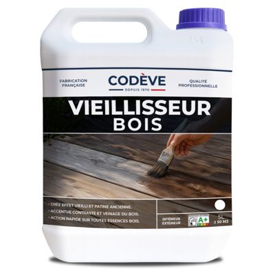 Vieillisseur Bois - 5 L   - Codeve Bois - Un Effet De Vieillissement Accéléré D'un Bois Brut, Blanc Ou Neuf.