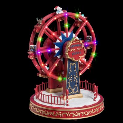 Village de Noël Grande roue, lumineux, musical et animé, LED
