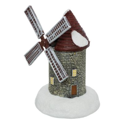 Village lumineux moulin 4 led h.15cm  - feeric lights & christmas