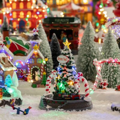 Village lumineux sapin train 17 led musical  - feeric lights & christmas