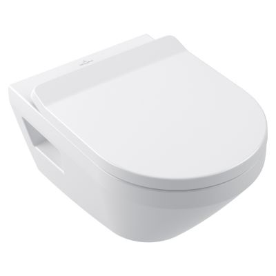 Villeroy & Boch Architectura, Cuvette suspendue sans bride TwistFlush, abattant amovible frein de chute