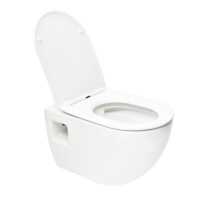 Villeroy & Boch Pack WC Bâti-support Villeroy & Boch ViConnect + WC sans bride SAT + Abattant SoftClose + Plaque Blanche