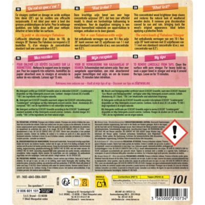 Vinaigre blanc 20° ultra haute concentration Starwax The fabulous 10L