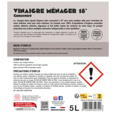 Vinaigre blanc ultra concentré 18° Spado Origines