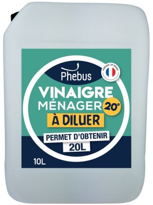 Vinaigre ménager à diluer 20° Phebus 10L