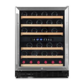 Vinobox 50 bouteilles. Cave à vin inox 2 zones