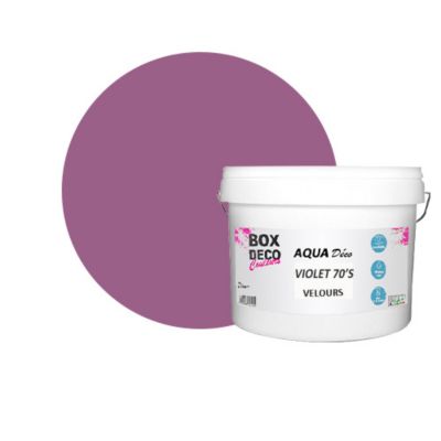 Violet 70'S Peinture murale acrylique aspect velours Aqua Déco - 10L