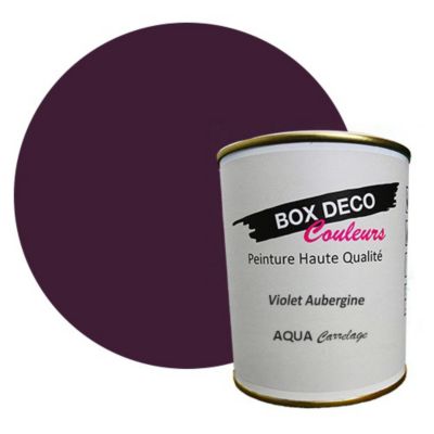 Violet Aubergine Peinture carrelage et faïence murale aspect velours-satin Aqua carrelage Violet Aubergine - 750 ml