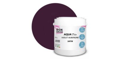 Violet Aubergine Peinture murale acrylique aspect satin Aqua Déco - 2,5 L