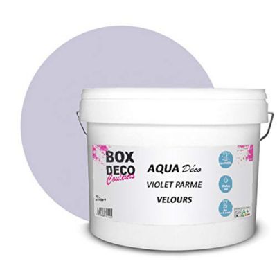Violet Parme Peinture murale acrylique aspect velours Aqua Déco - 10L