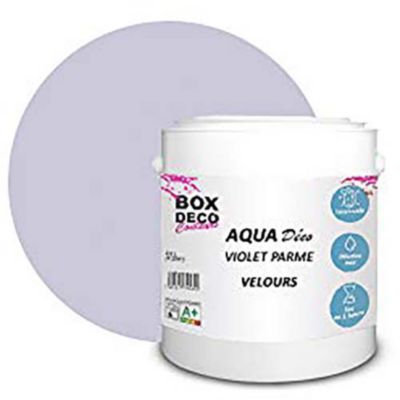 Violet Parme Peinture murale acrylique aspect velours Aqua Déco - 2,5L