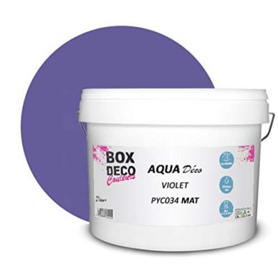 Violet Peinture murale acrylique aspect velours Aqua Déco - 10L