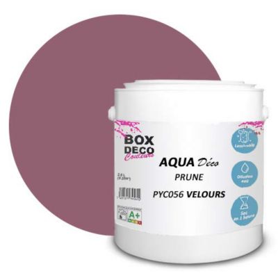 Violet Prune Peinture murale acrylique aspect velours Aqua Déco - 2,5L