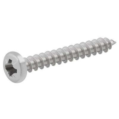 Vis à bois cylindrique en acier inoxydable A4 pozidriv 4x30 mm - 20 pièces