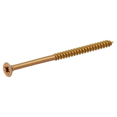 Vis à bois pozidriv tête fraisée zinguée jaune 4x70 mm - 100 pièces