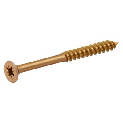 Vis à bois pozidriv tête fraisée zinguée jaune 6x70 mm - 100 pièces