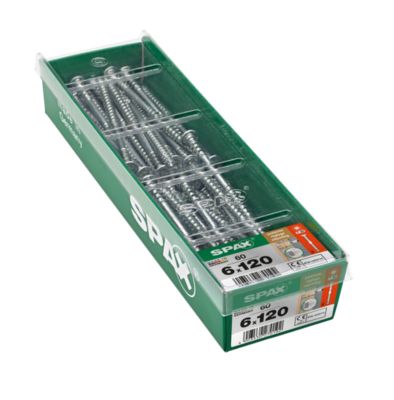 Vis à bois réglage wirox Spax 6x120mm - 60 pièces