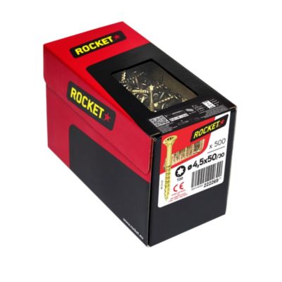 Vis à bois Rocket tête fraisée 4,5x50mm- 500 pièces