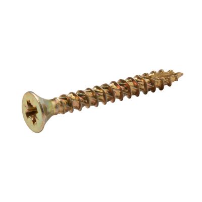 20 Vis Dorées à Bois, 3x35 Mm, Filetage Complet – Lot De Quincaillerie Basique Pour Petits Travaux