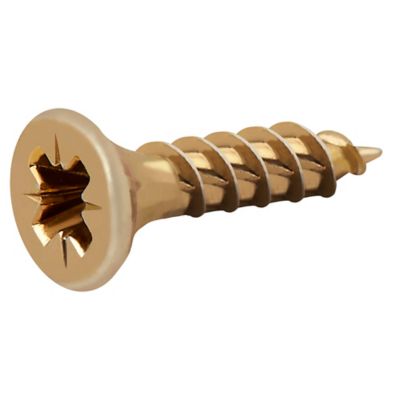 Vis à bois Turbodrive Premium pozidriv zinguée jaune 4x16 mm - 100 pièces