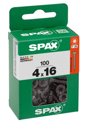 Vis à bois universelle Spax 4X16mm noir - 100 pièces