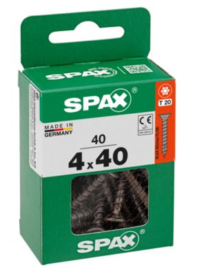 Vis à bois universelle Spax 4X40mm noir - 40 pièces