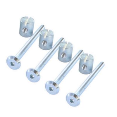 Vis AMEUBLEMENT KIT 4 Boulon (vendu avec Ecrou) Cylindrique M6X80 Acier zingué - 1 pièce