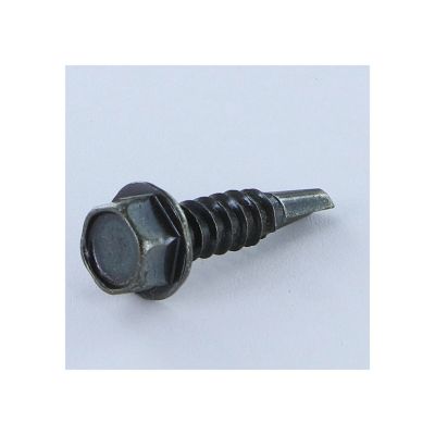 Vis autoperceuse Tête hexagonale TH 6.3X50 Filet tôle Acier zingué noir - 10 pièces