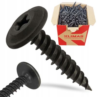 Vis autoperceuses KLIMAS tête bombée avec rondelle acier phosphaté 4,2x65 mm 250 pcs