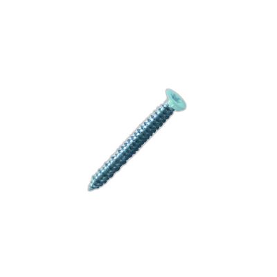 vis béton pour fixation de châssis tête fraisée empreinte torx t30 zingué laqué blanc - 7,5 x 102 mm- vendu par 100