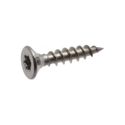 Vis à bois agglomere tête fraisée six lobes - Filetage total - Inox A2 3,5x20 mm - Boîte de 200