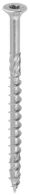 Vis à bois zinguée blanc - tête fraisée - filetage partiel - empreinte torx - pointe anti-fendage 6 x 140 - Boîte de 100