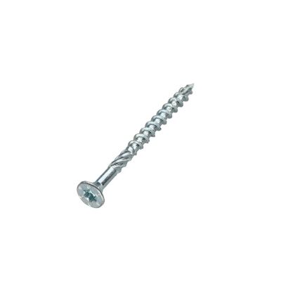 Vis charpente TEKOR Tête fraisée Cranté TORX T25 5X90 Filetée sur 47 Pointe antifendage type 17 Acier zingué - 1 pièce